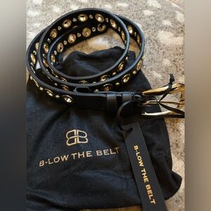 B-low the belt Londyn belt s/m black gold studded